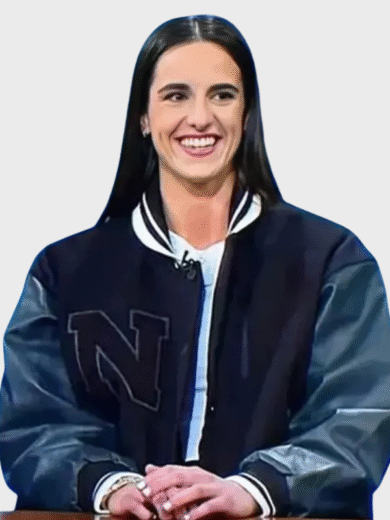 SNL Caitlin Clark Black Varsity Jacket