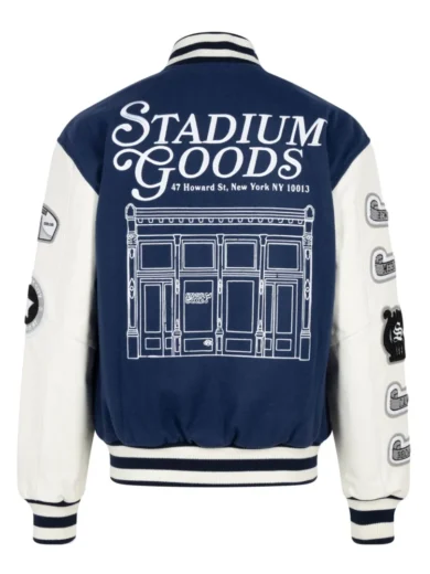 “NYC” wool varsity jacket