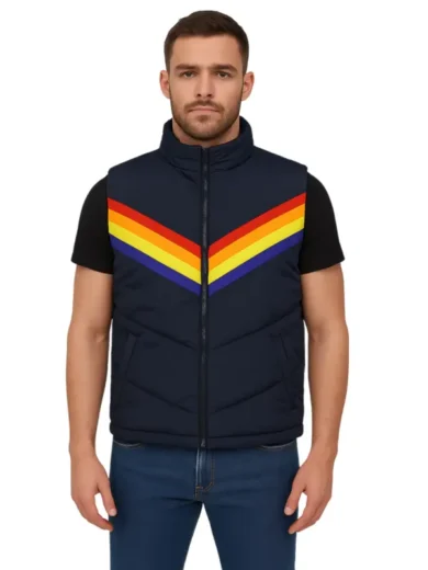 70s Men’s Blue Puffer Vest