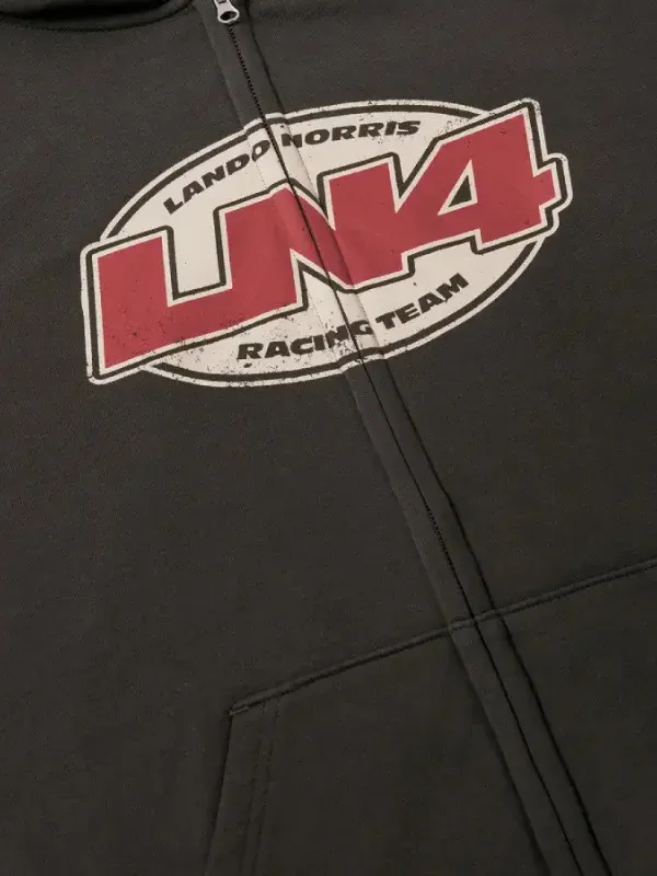 Lando Norris Charcoal Zip Hoodie