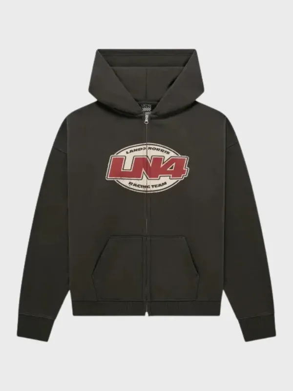 Lando Norris Charcoal Zip Hoodie