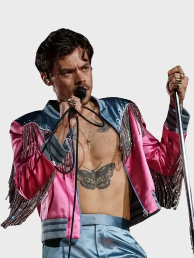 Love On Tour Harry Styles Pink Fringe Jacket