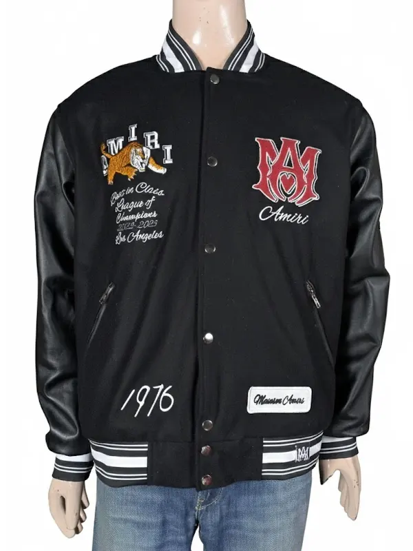 Amiri Logo-Patch Varsity Jacket