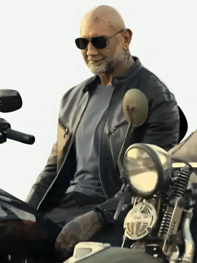 The Wrecking Crew 2026 Dave Bautista Leather Jacket