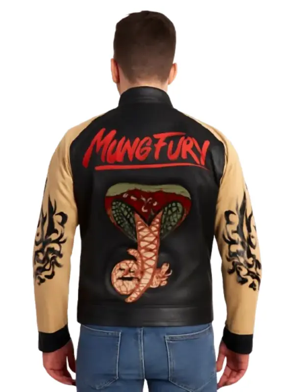 Kung Fury Cobra Bomber Leather Jacket