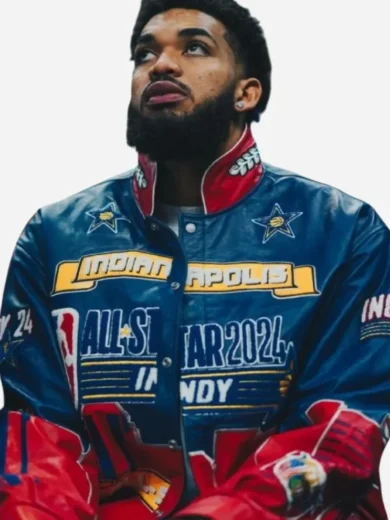NBA All Star Karl-Anthony Towns Leather Jacket