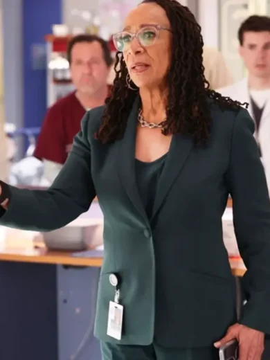 Sharon Goodwin Chicago Med Green Blazer