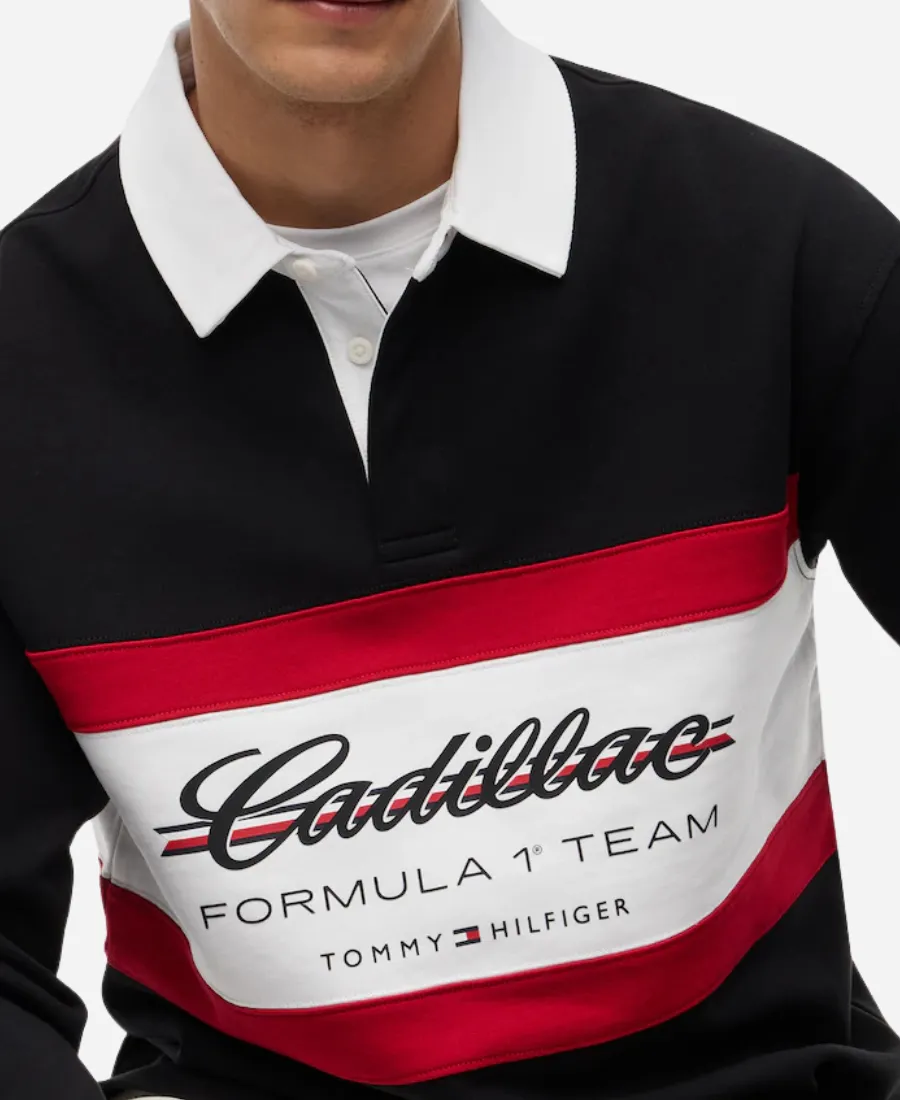 Tommy Hilfiger x Cadillac F1 Team Long Sleeve Rugby Polo Shirt