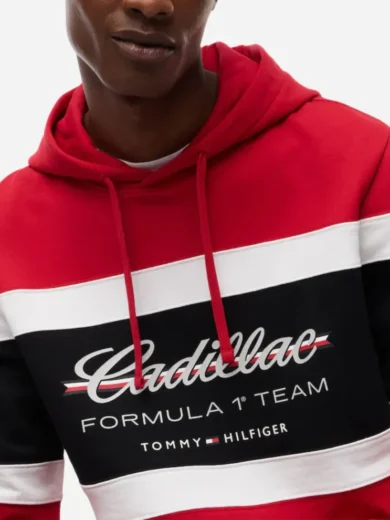 Tommy Hilfiger x Cadillac F1 Team Red Colorblock Hoodie