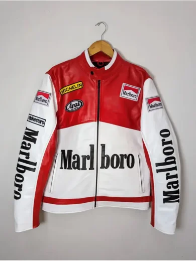 Handmade Marlboro Racing Leather Jacket