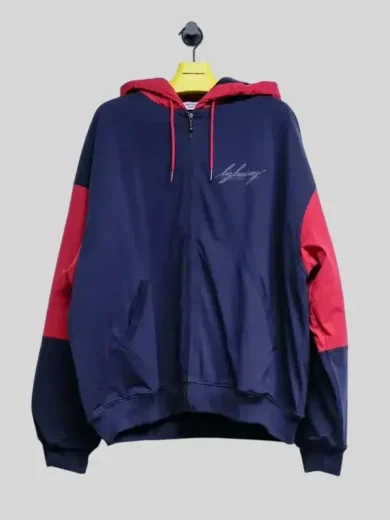 Martine Rose Big Business Navy Blue Zip Up Hoodie