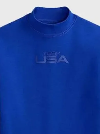 Winter Olympics 2026 Team USA Blue Mockneck Sweatshirt