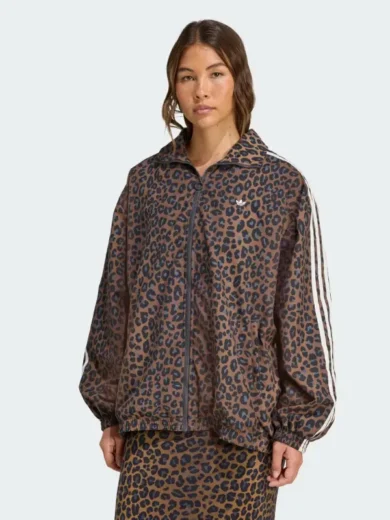 Adidas Leopard Firebird Oversized Track Jacket