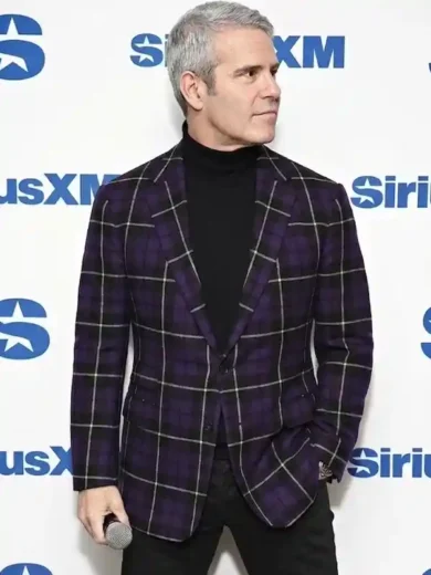 Andy Cohen SiriusXM Purple Blazer