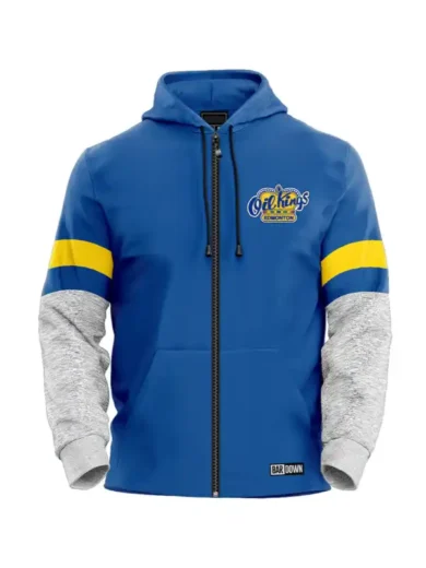 Edmonton Oil Kings Bardown Striper Royal Full-Zip Hoodie