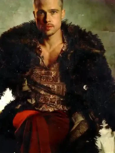 Fight Club Tyler Durden Brown Fur Jacket