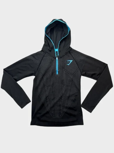 Gymshark Onyx V1 Black Hoodie For Men