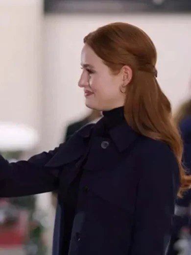 Hotel for the Holidays 2022 Madelaine Petsch Coat