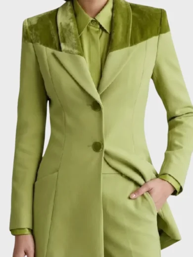 Margo’s Got Money Troubles Nicole Kidman Green Wool Blazer