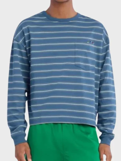 Zara Benito Antonio x Bad Bunny 2026 Embraided Pocket Striped T-Shirt