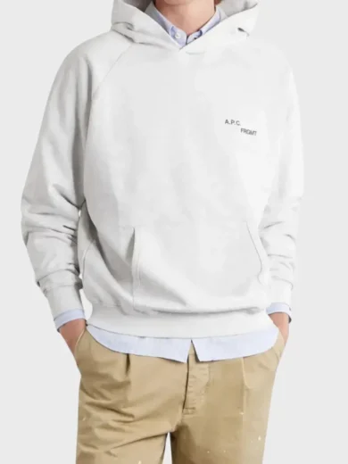 A.P.C. x Fragment Design Heather Grey Duck Hoodie