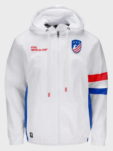 FIFA World Cup 2026 Team USA Windbreaker White Jacket