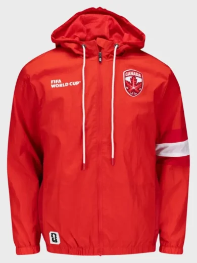 Unisex 2026 FIFA World Cup Team Canada Windbreaker Red Jacket