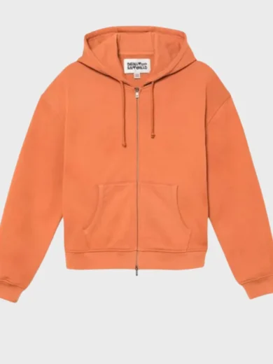 Zara Benito Antonio x Bad Bunny Orange Full Zip Hoodie