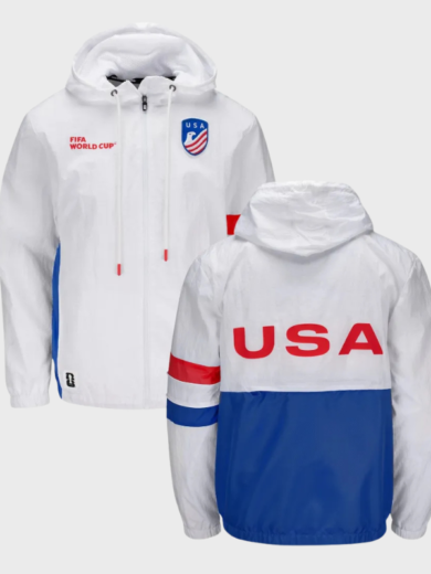 FIFA World Cup 2026 Team USA Windbreaker White Jacket