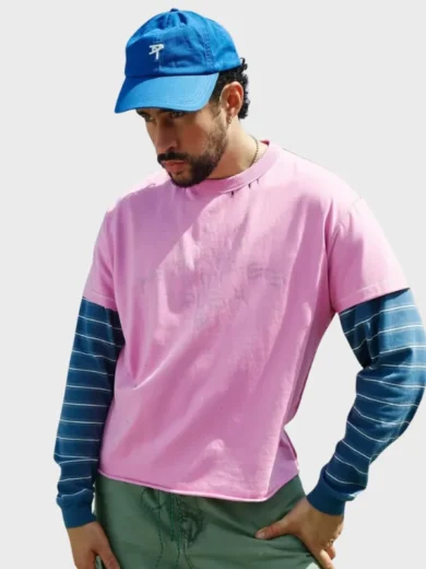 Zara Benito Antonio x Bad Bunny 2026 Embraided Pocket Striped T-Shirt