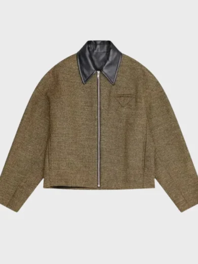 Nate Jacobs Euphoria S03 Jacob Elordi Cotton Green Jacket