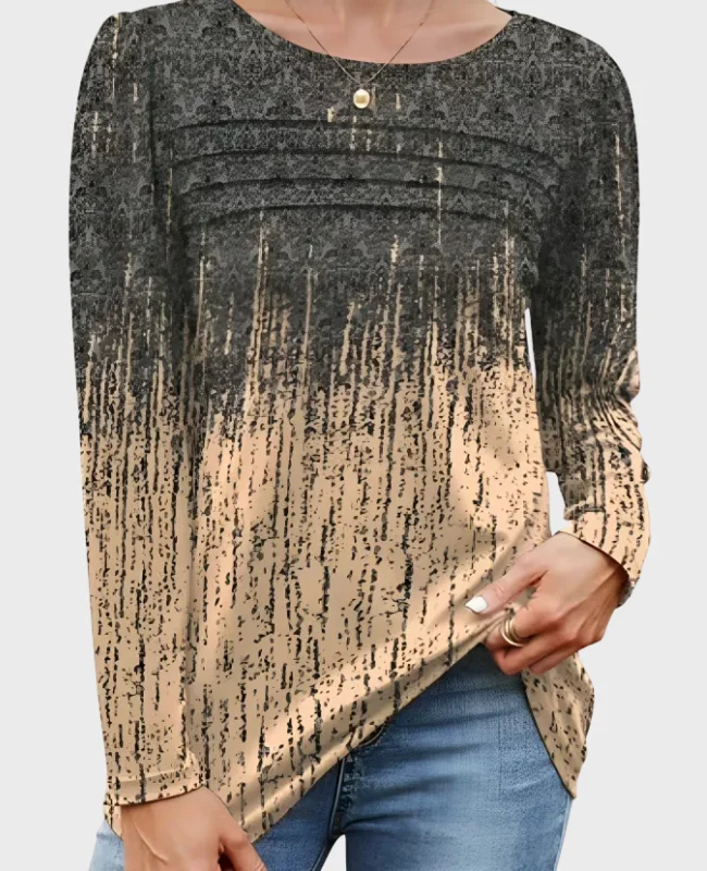 Access Daily Mary Jo Buttafuoco Style Pleated Tunic Top