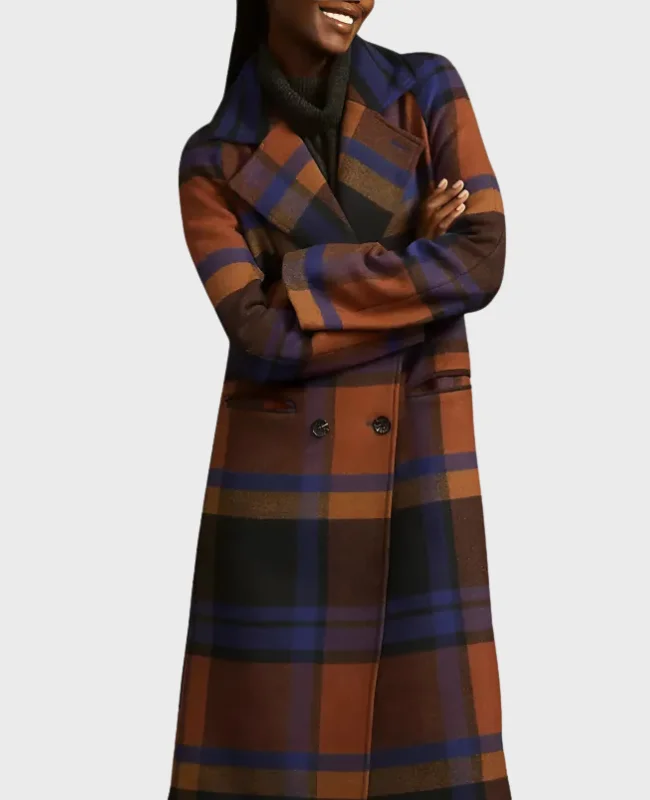 Animal Control S04 Emily Price Plaid Coat