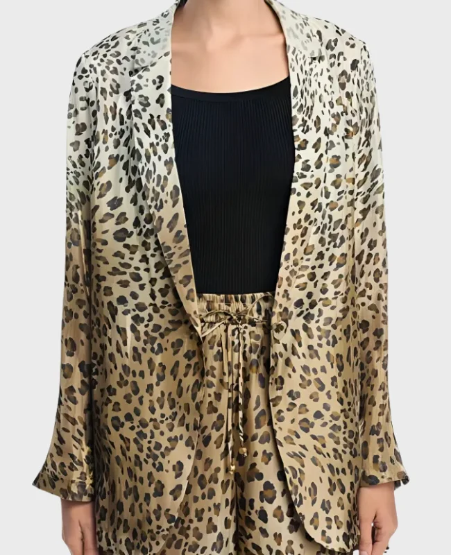 Shop Annette Bening Dutton Ranch S01 Leopard Print Blazer