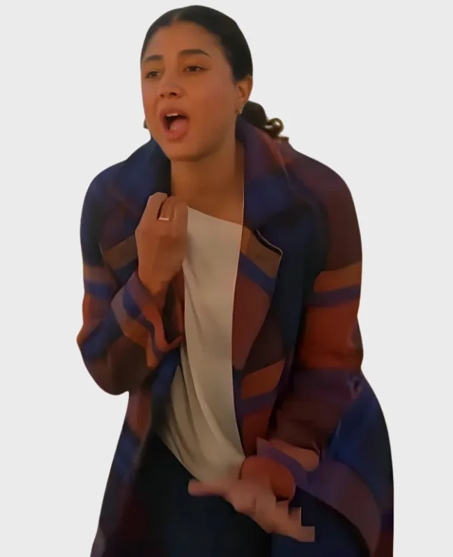 Animal Control S04 Emily Price Plaid Coat