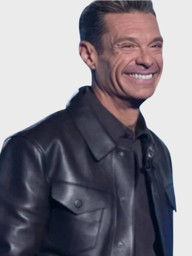 American Idol S24 Ryan Seacrest Leather Shirt Jacket
