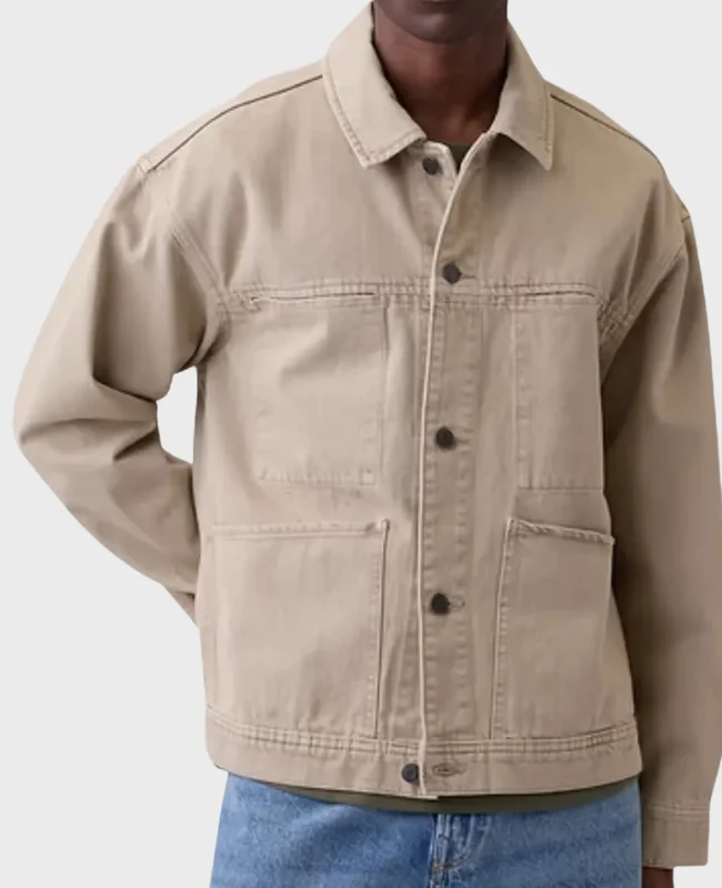 Miles Gutierrez Riley Off Campus 2026 Beige Jacket