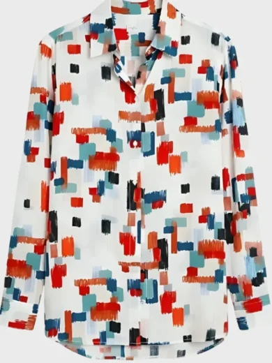 Hacks Jean Smart Abstract Square Pattern Shirt