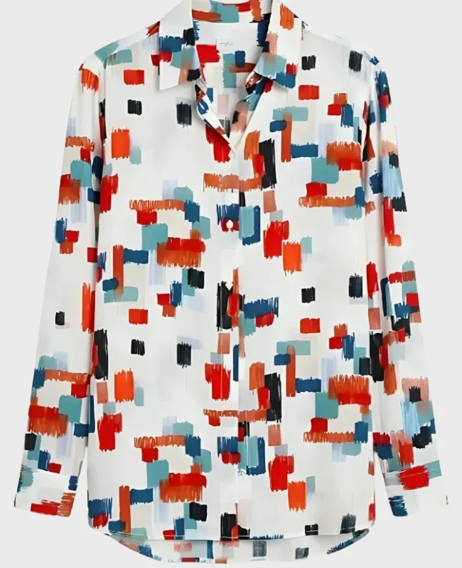 Hacks Jean Smart Abstract Square Pattern Shirt