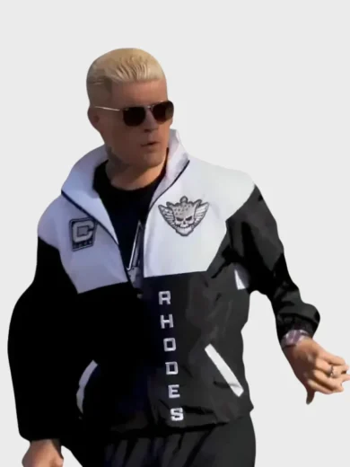 WWE 2026 Cody Rhodes Black & White Windbreaker Jacket