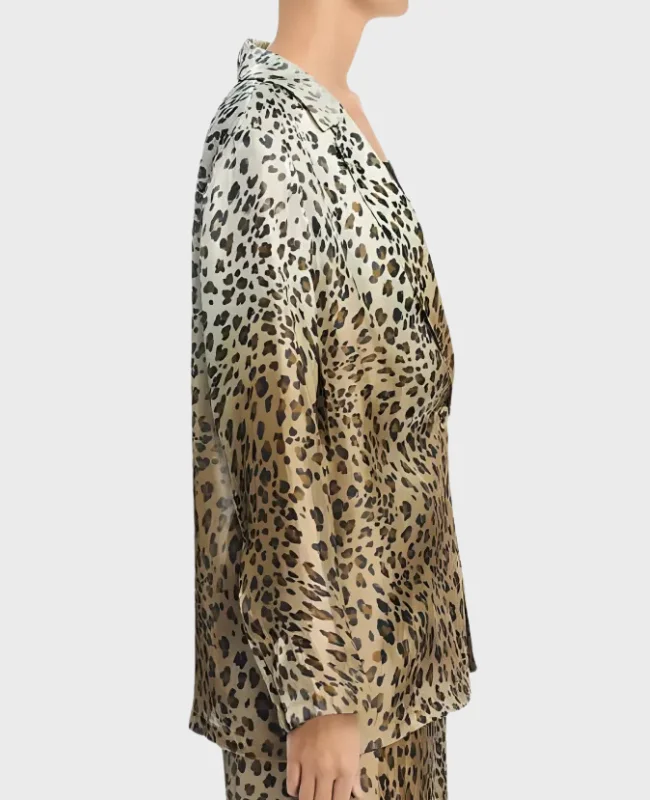 Shop Annette Bening Dutton Ranch S01 Leopard Print Blazer