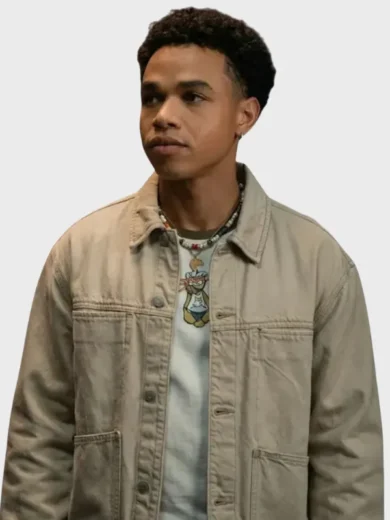 Miles Gutierrez Riley Off Campus 2026 Beige Jacket