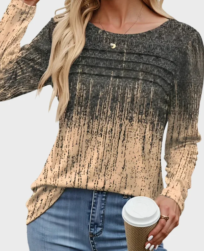 Access Daily Mary Jo Buttafuoco Style Pleated Tunic Top